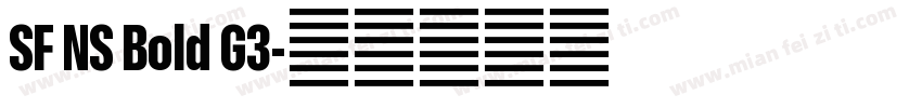SF NS Bold G3字体转换